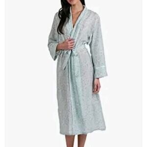 Papinelle Women's Cheri Blossom Maxi Robe Ulta Light Cotton Silk Blend